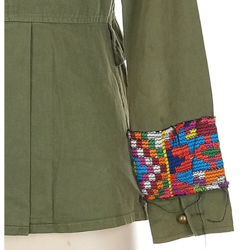 RARE Jen's Pirate Booty Embroidered Boho Military Jacket | Utility Hippie Indie - Picture 11 of 16